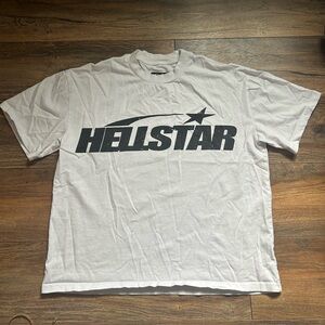 Hellstar White Graphic Tee for Men